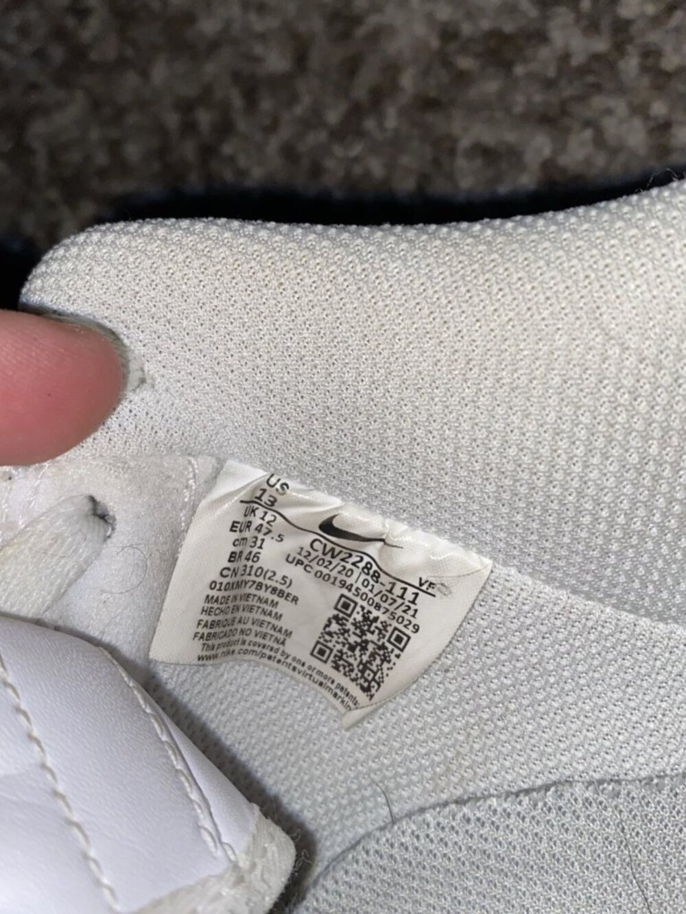Nike Air Force Triple White CW2288-111 Size 13 - Excellent Used Condition - Picture 8 of 8